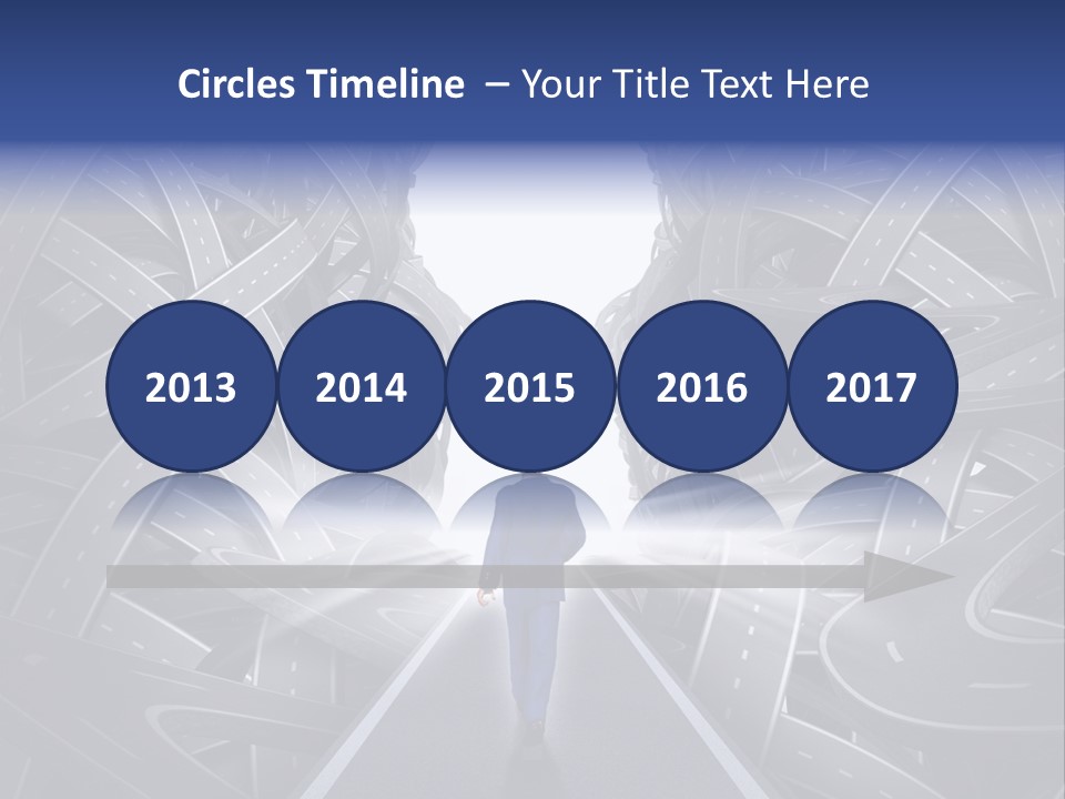 Straight Path Strategy Stay On Course PowerPoint Template