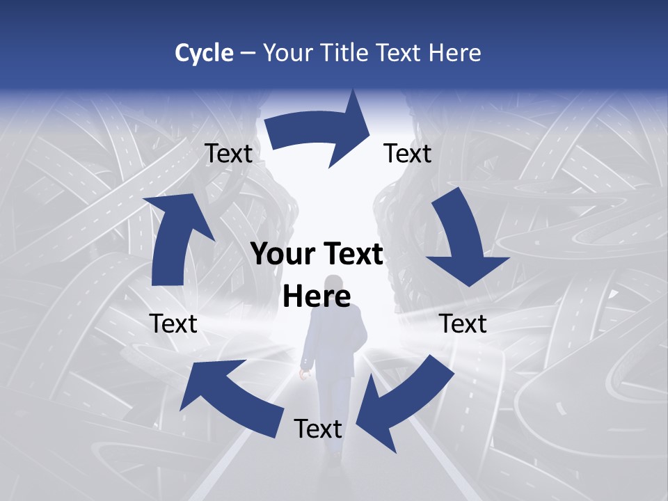 Straight Path Strategy Stay On Course PowerPoint Template