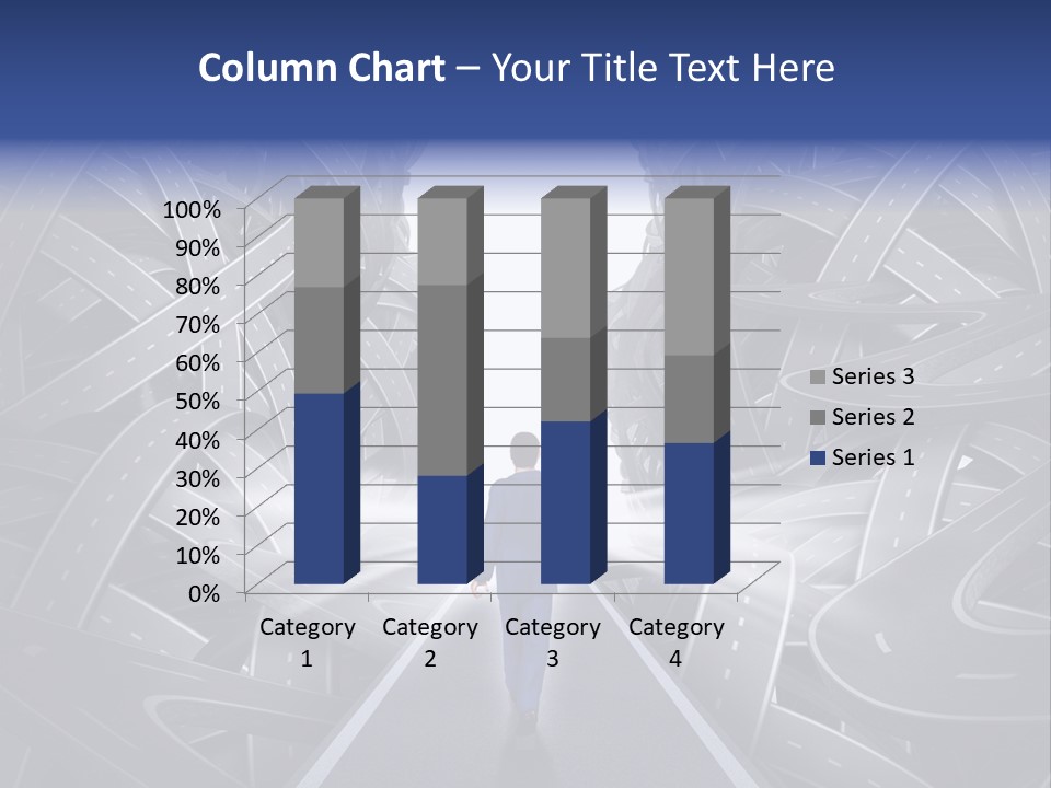 Straight Path Strategy Stay On Course PowerPoint Template
