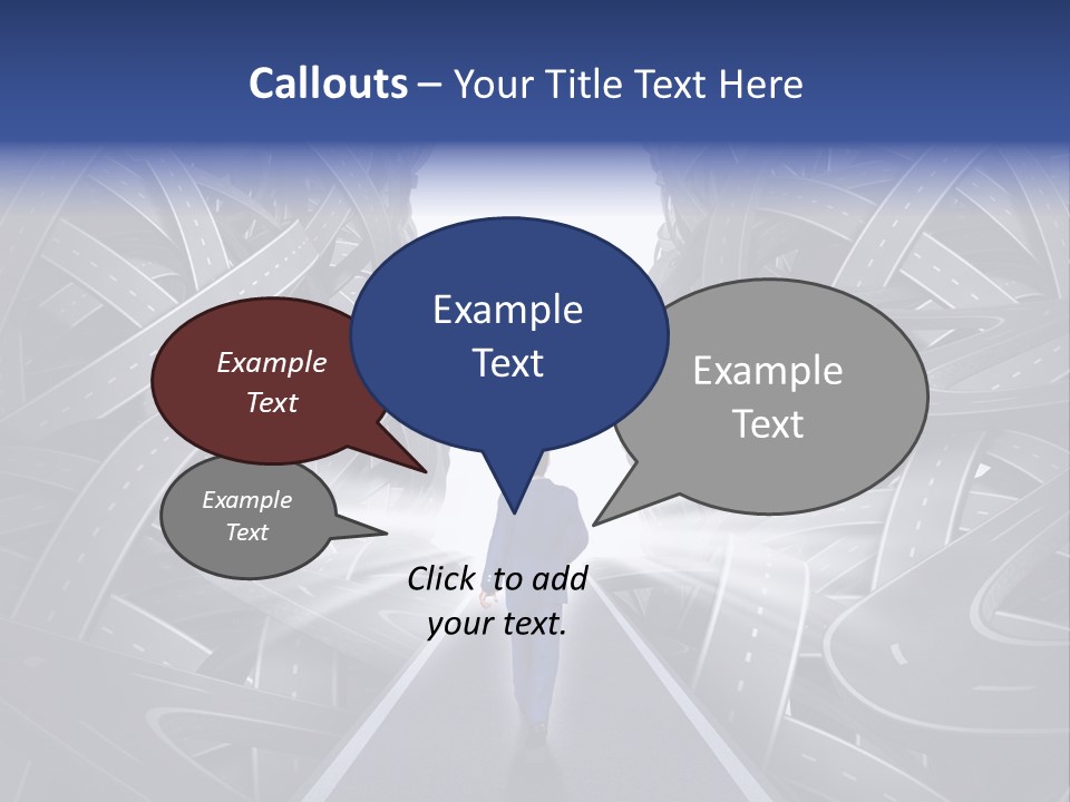 Straight Path Strategy Stay On Course PowerPoint Template