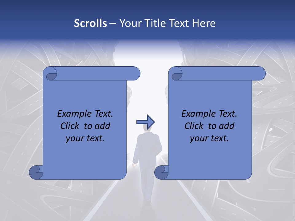 Straight Path Strategy Stay On Course PowerPoint Template
