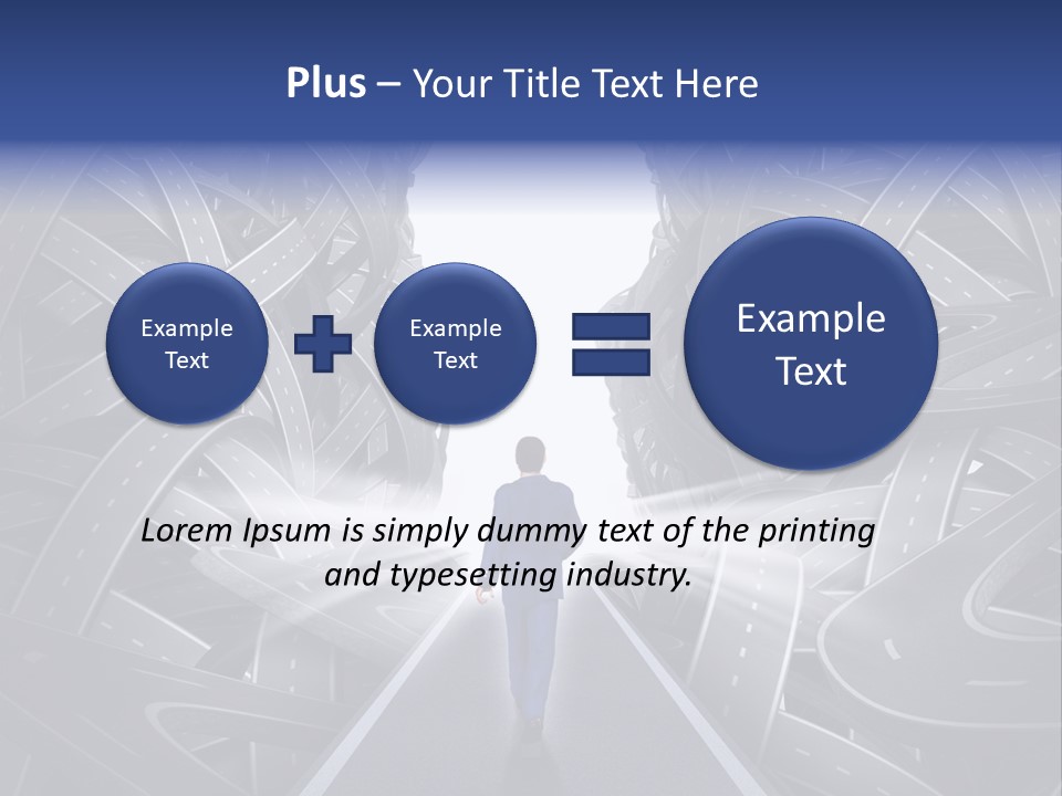 Straight Path Strategy Stay On Course PowerPoint Template