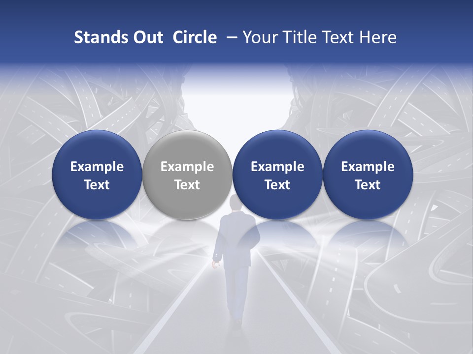 Straight Path Strategy Stay On Course PowerPoint Template