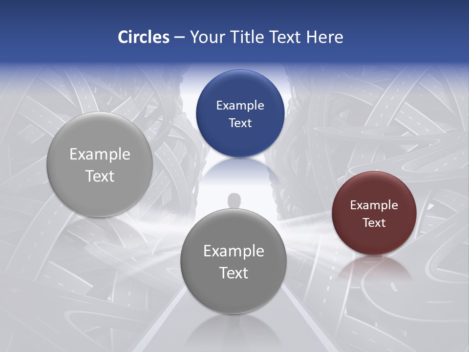 Straight Path Strategy Stay On Course PowerPoint Template