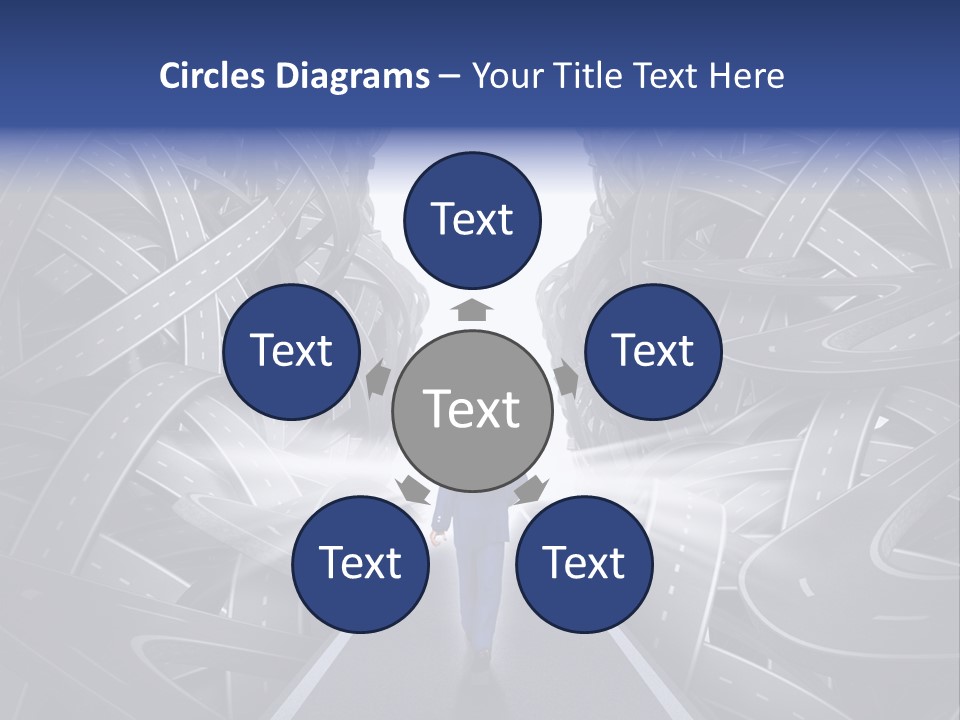 Straight Path Strategy Stay On Course PowerPoint Template
