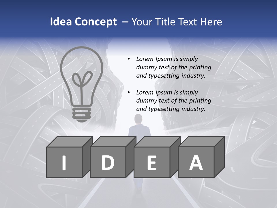 Straight Path Strategy Stay On Course PowerPoint Template