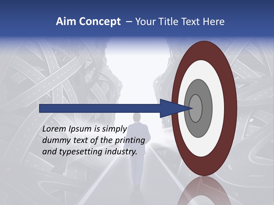 Straight Path Strategy Stay On Course PowerPoint Template