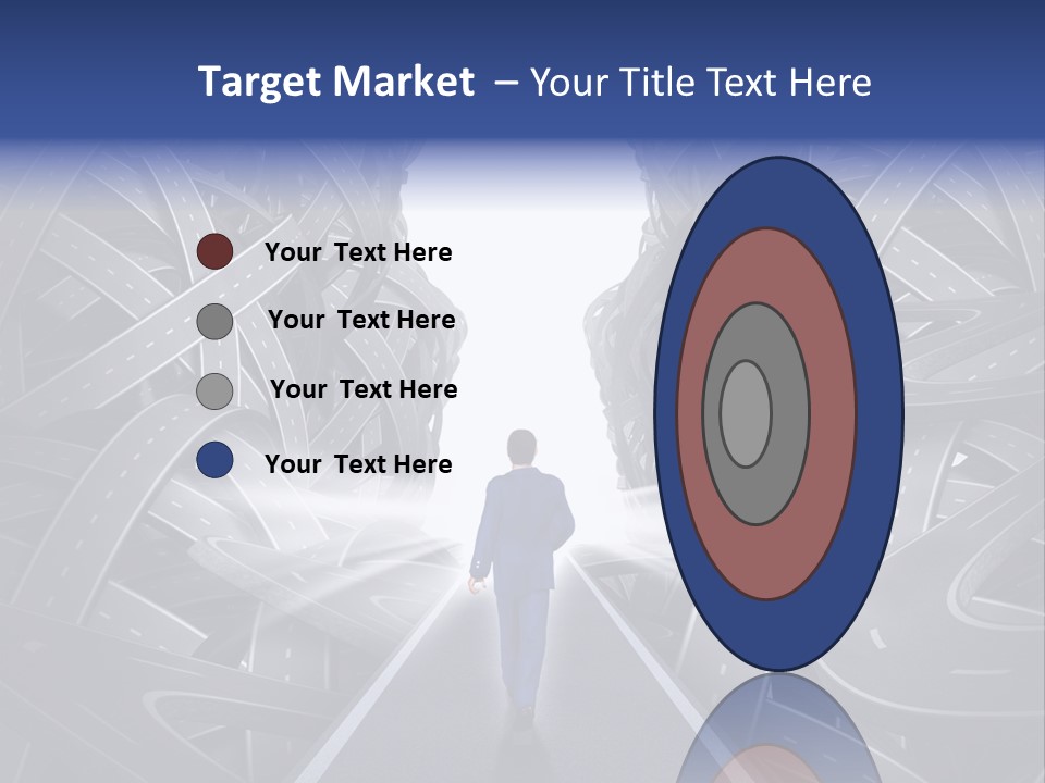 Straight Path Strategy Stay On Course PowerPoint Template