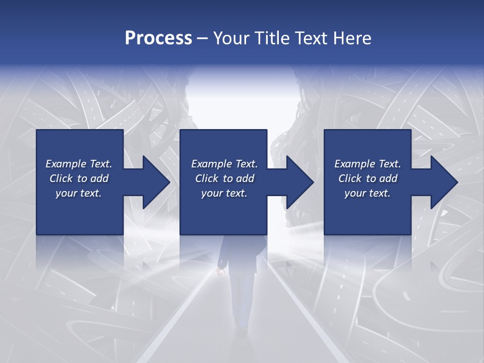 Straight Path Strategy Stay On Course PowerPoint Template