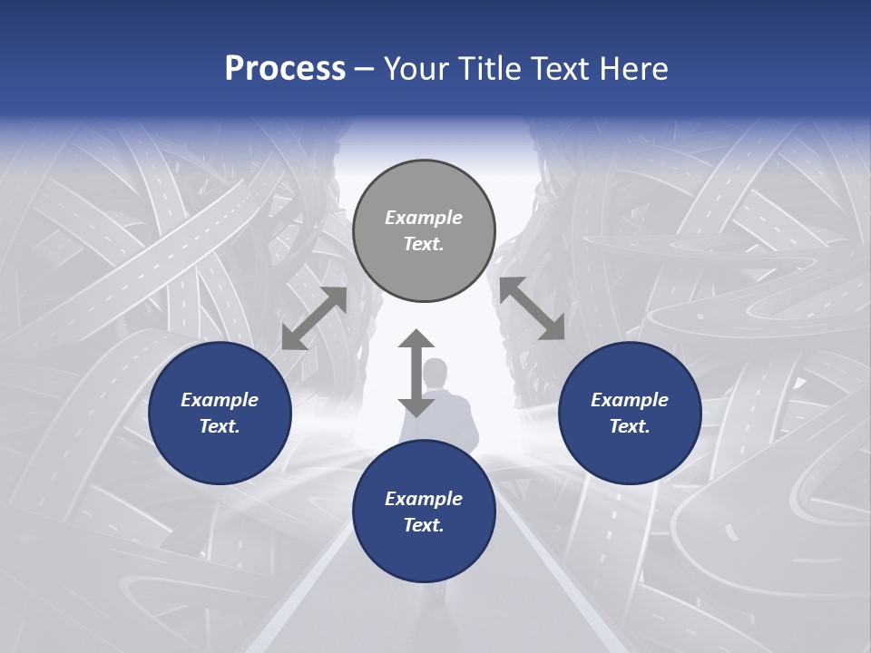 Straight Path Strategy Stay On Course PowerPoint Template