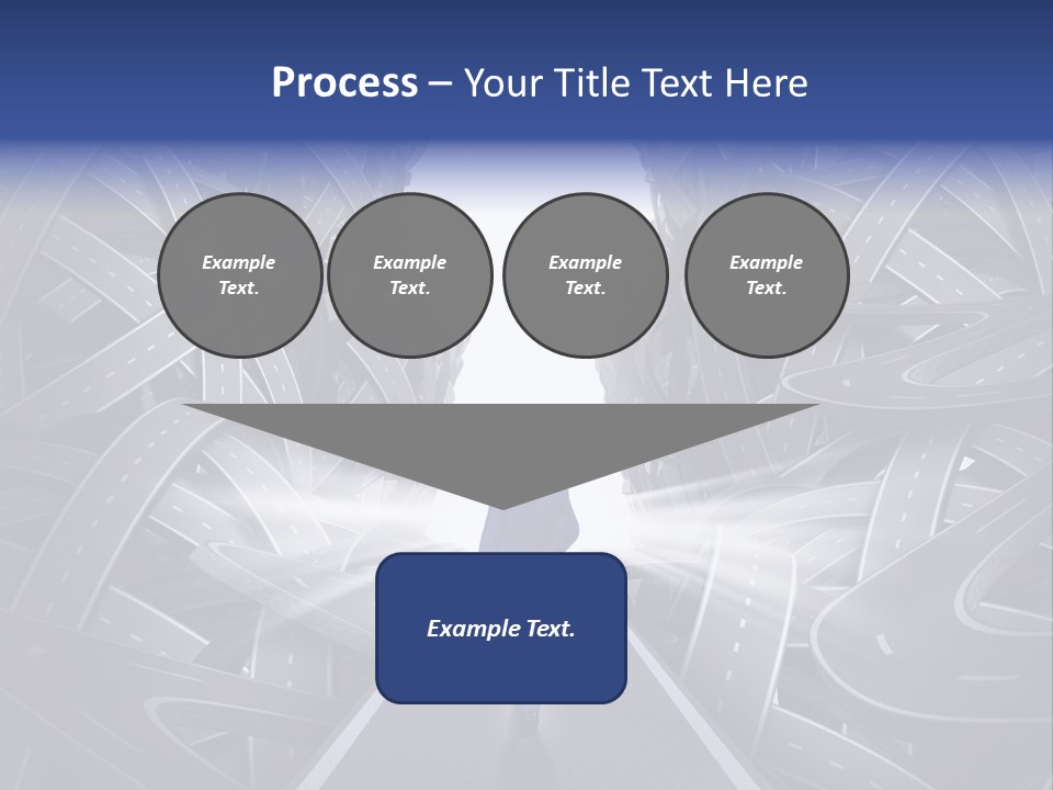 Straight Path Strategy Stay On Course PowerPoint Template