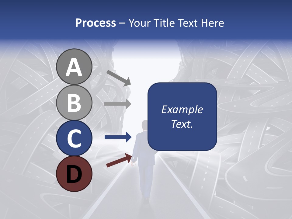 Straight Path Strategy Stay On Course PowerPoint Template