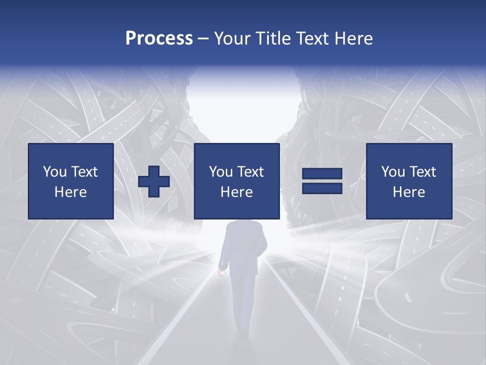 Straight Path Strategy Stay On Course PowerPoint Template