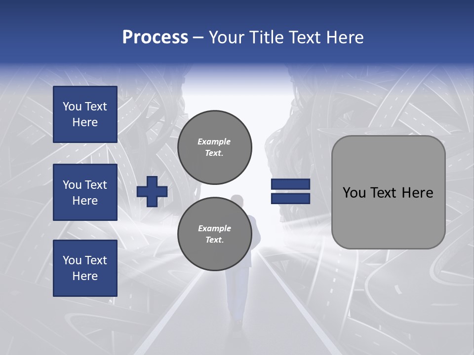 Straight Path Strategy Stay On Course PowerPoint Template