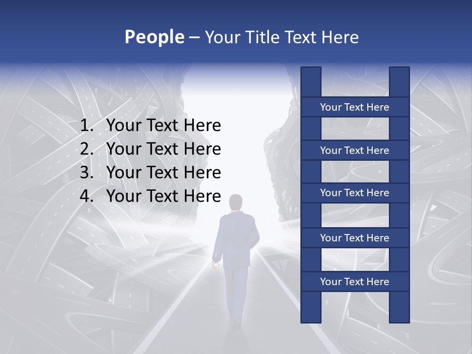 Straight Path Strategy Stay On Course PowerPoint Template