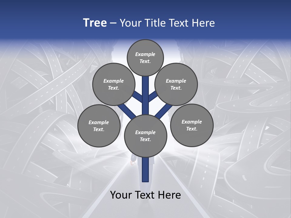 Straight Path Strategy Stay On Course PowerPoint Template