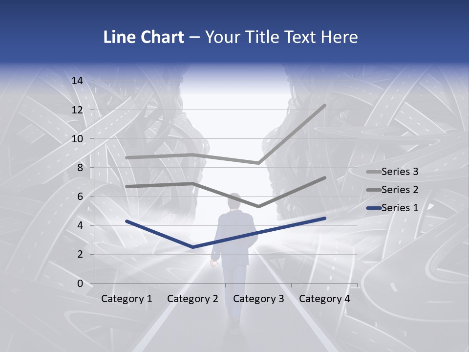 Straight Path Strategy Stay On Course PowerPoint Template