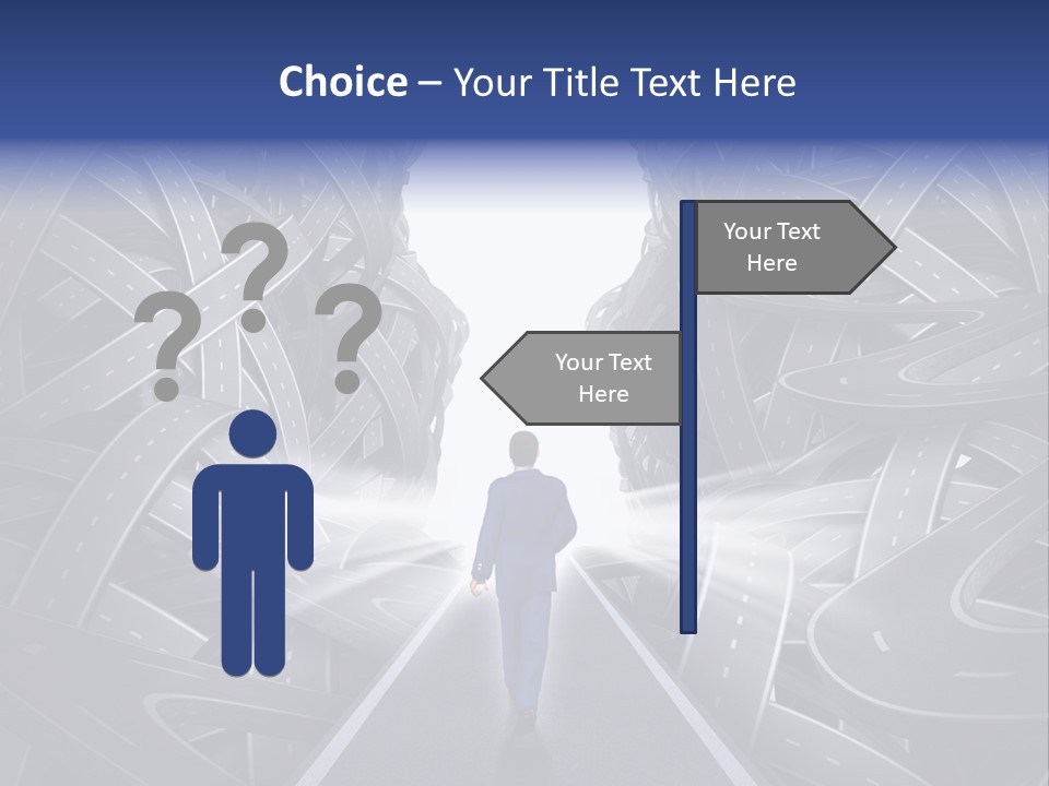 Straight Path Strategy Stay On Course PowerPoint Template