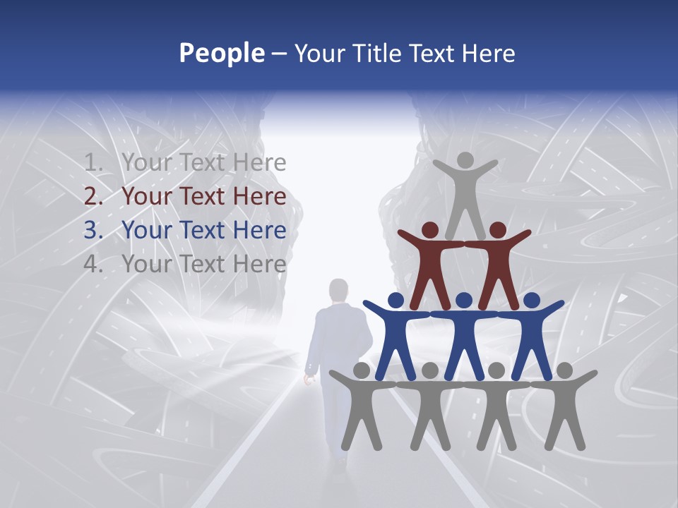 Straight Path Strategy Stay On Course PowerPoint Template