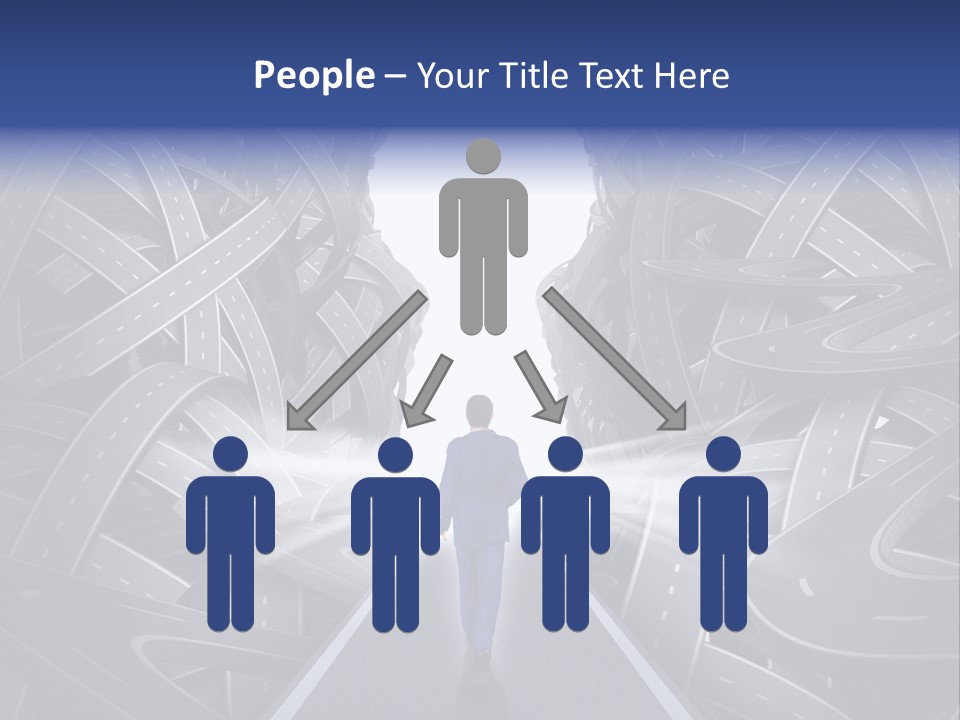 Straight Path Strategy Stay On Course PowerPoint Template