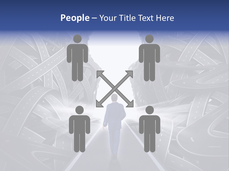 Straight Path Strategy Stay On Course PowerPoint Template