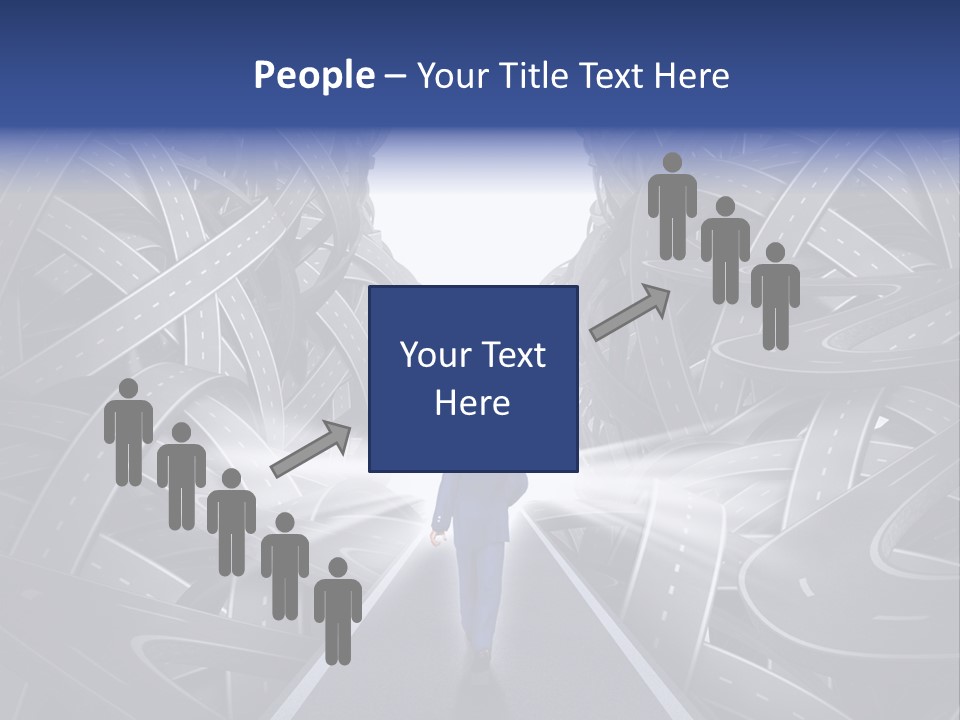 Straight Path Strategy Stay On Course PowerPoint Template