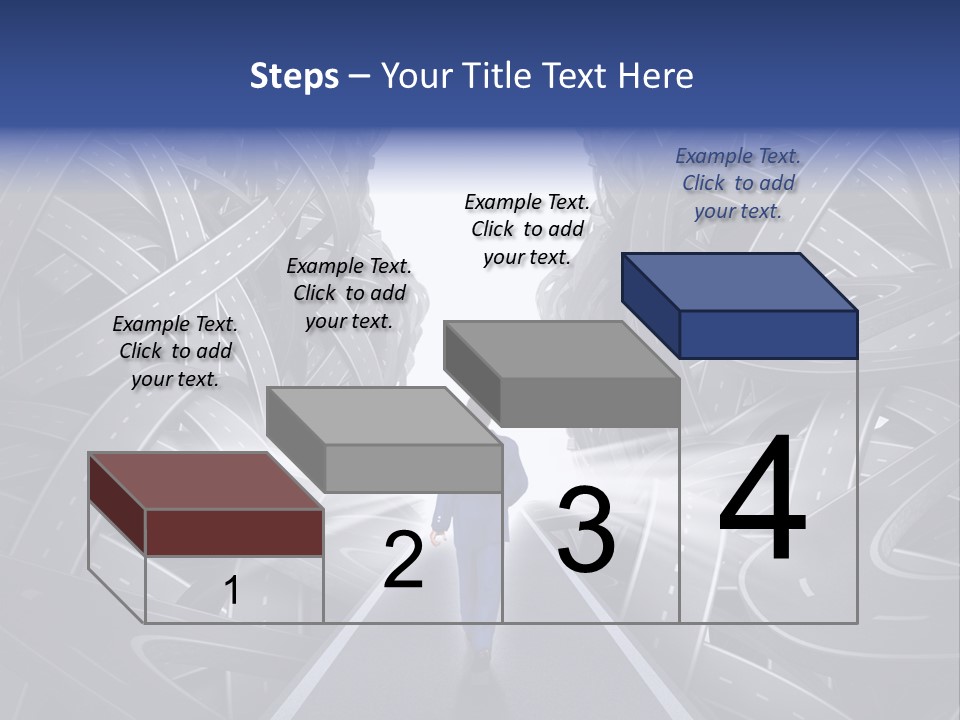 Straight Path Strategy Stay On Course PowerPoint Template