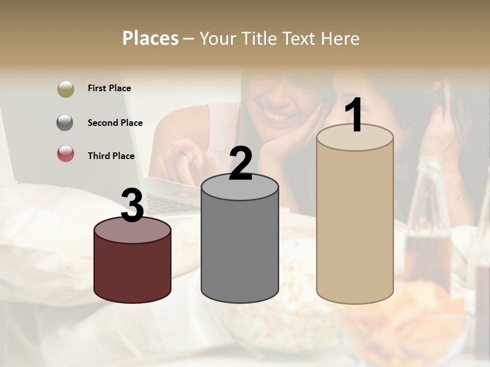 Pillows Friends Chips PowerPoint Template