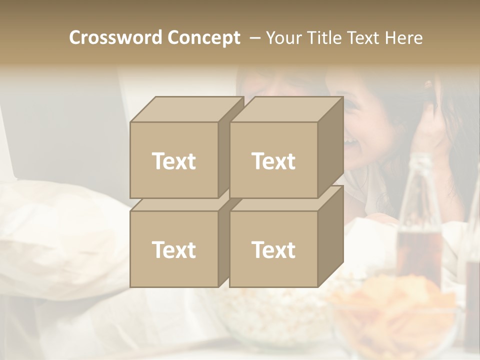 Pillows Friends Chips PowerPoint Template