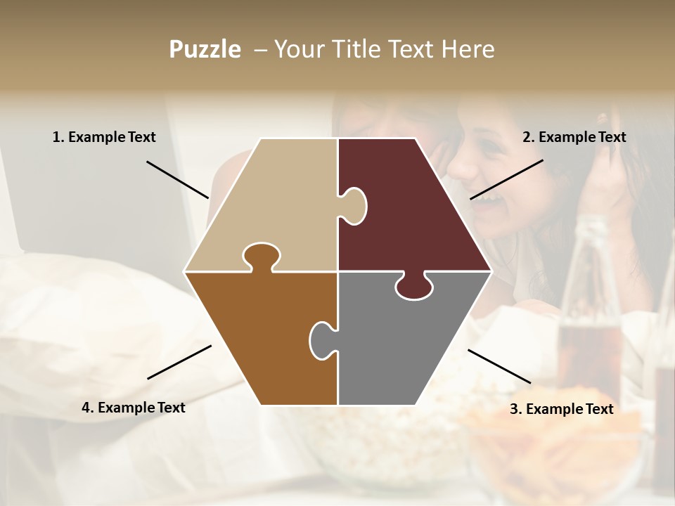 Pillows Friends Chips PowerPoint Template