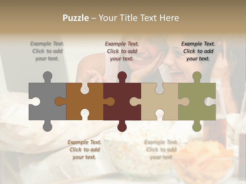 Pillows Friends Chips PowerPoint Template