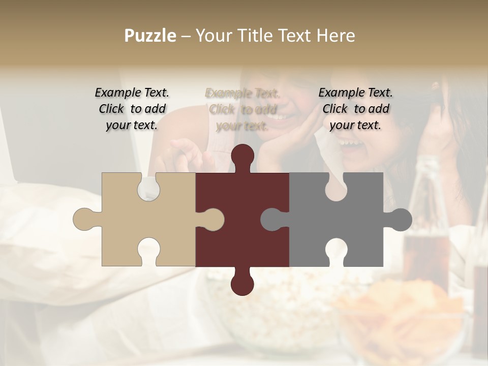 Pillows Friends Chips PowerPoint Template