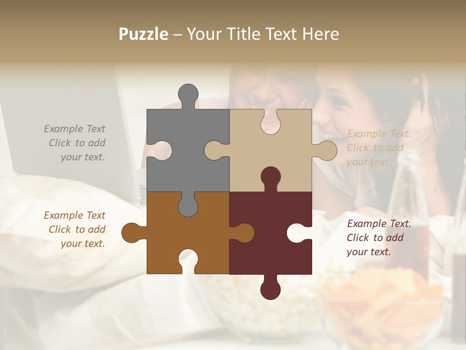 Pillows Friends Chips PowerPoint Template