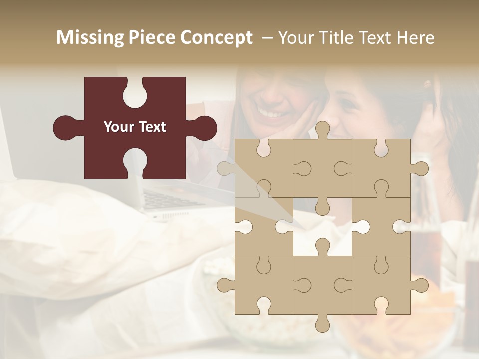 Pillows Friends Chips PowerPoint Template