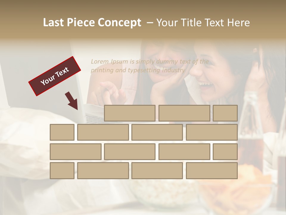 Pillows Friends Chips PowerPoint Template