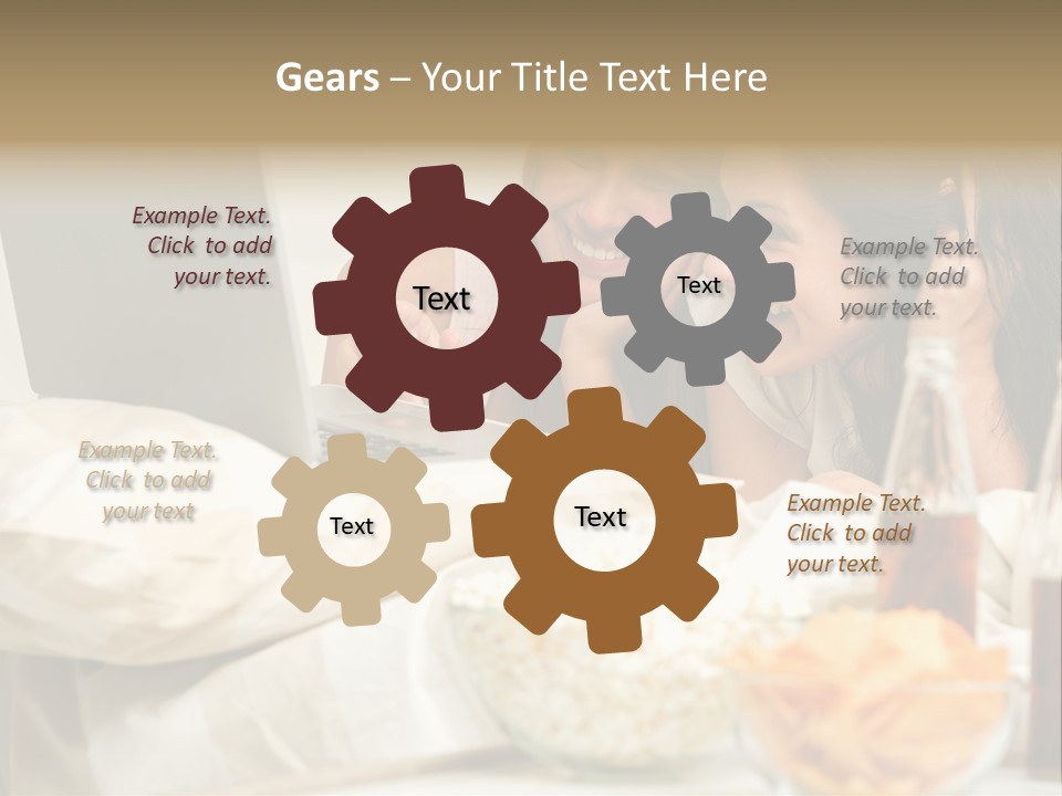 Pillows Friends Chips PowerPoint Template