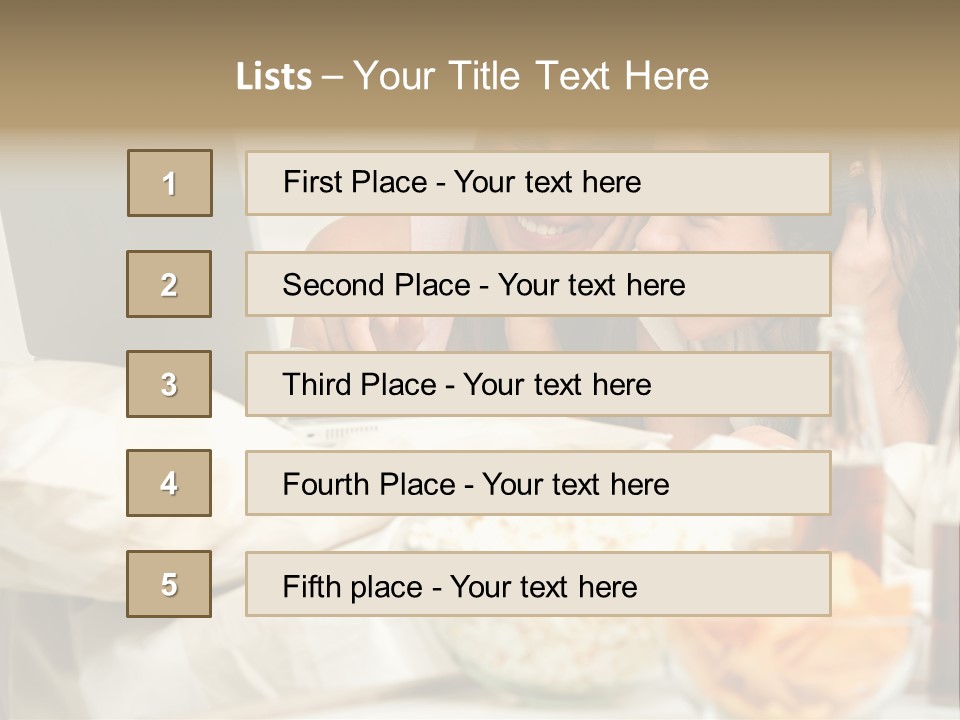 Pillows Friends Chips PowerPoint Template