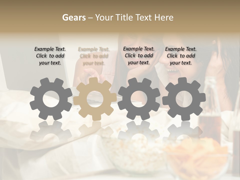 Pillows Friends Chips PowerPoint Template