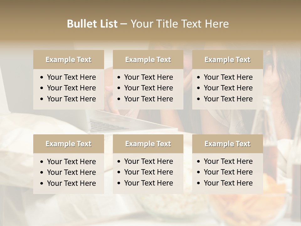 Pillows Friends Chips PowerPoint Template