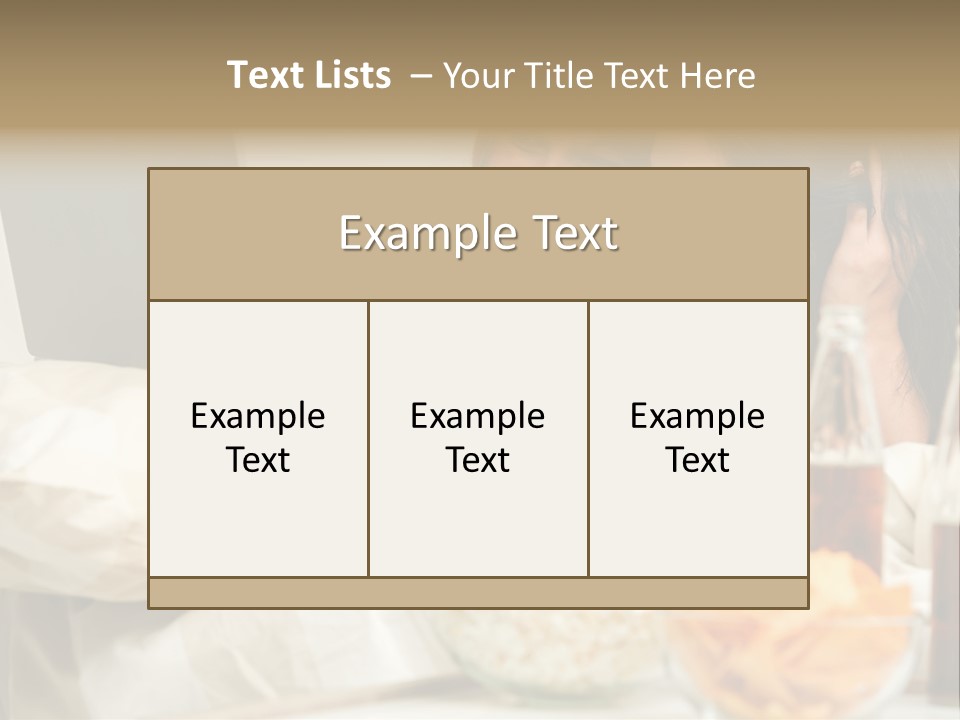 Pillows Friends Chips PowerPoint Template