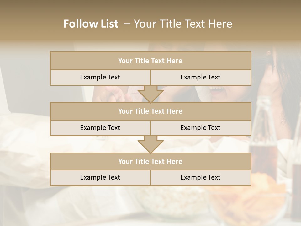 Pillows Friends Chips PowerPoint Template