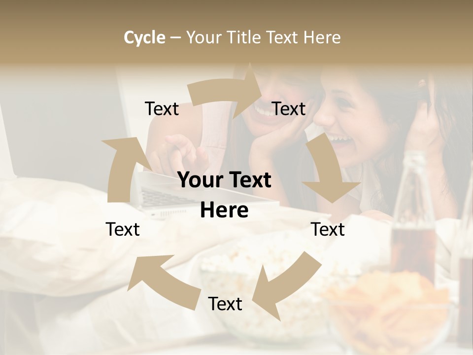 Pillows Friends Chips PowerPoint Template