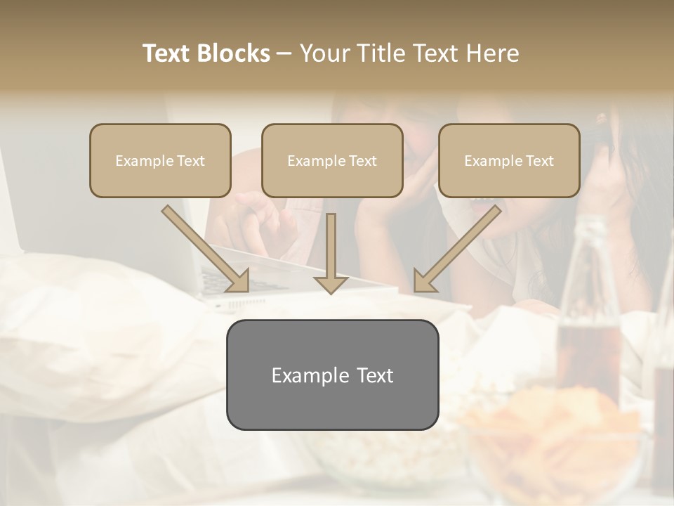 Pillows Friends Chips PowerPoint Template