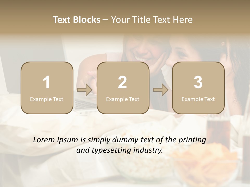 Pillows Friends Chips PowerPoint Template