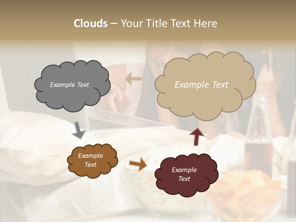 Pillows Friends Chips PowerPoint Template