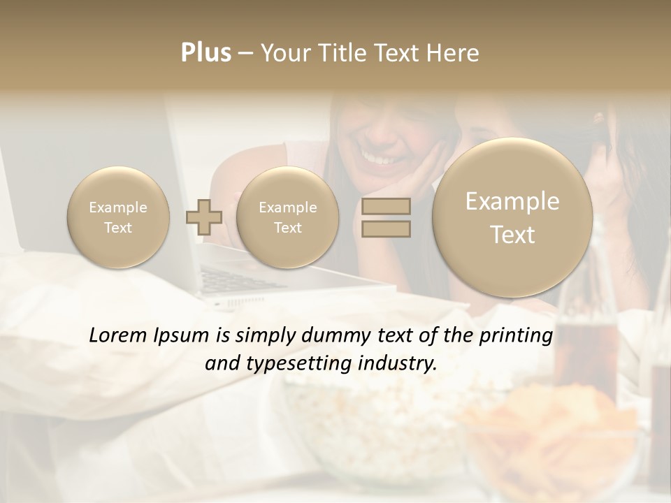 Pillows Friends Chips PowerPoint Template