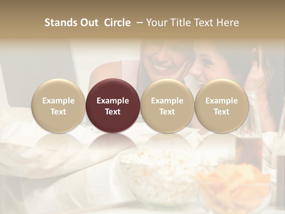 Pillows Friends Chips PowerPoint Template