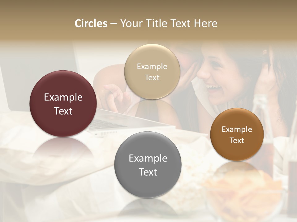 Pillows Friends Chips PowerPoint Template