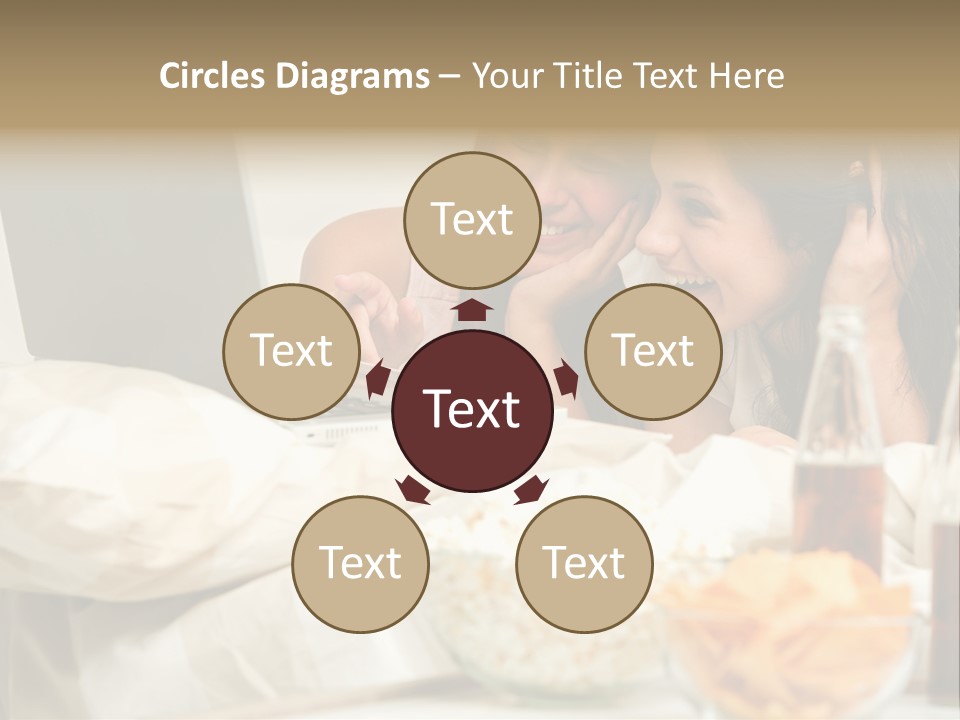 Pillows Friends Chips PowerPoint Template