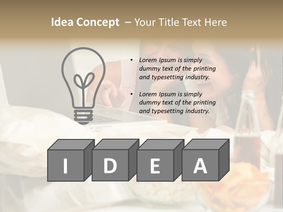 Pillows Friends Chips PowerPoint Template